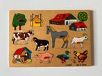 Simplex noppenpuzzel met boerderij en diertjes, 2 tot 4 jaar, Gebruikt, 10 tot 50 stukjes, Ophalen of Verzenden