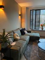 Groene bank van ecoleer, Huis en Inrichting, Banken | Bankstellen, Ophalen, 250 tot 300 cm, Hoekbank, Driepersoons