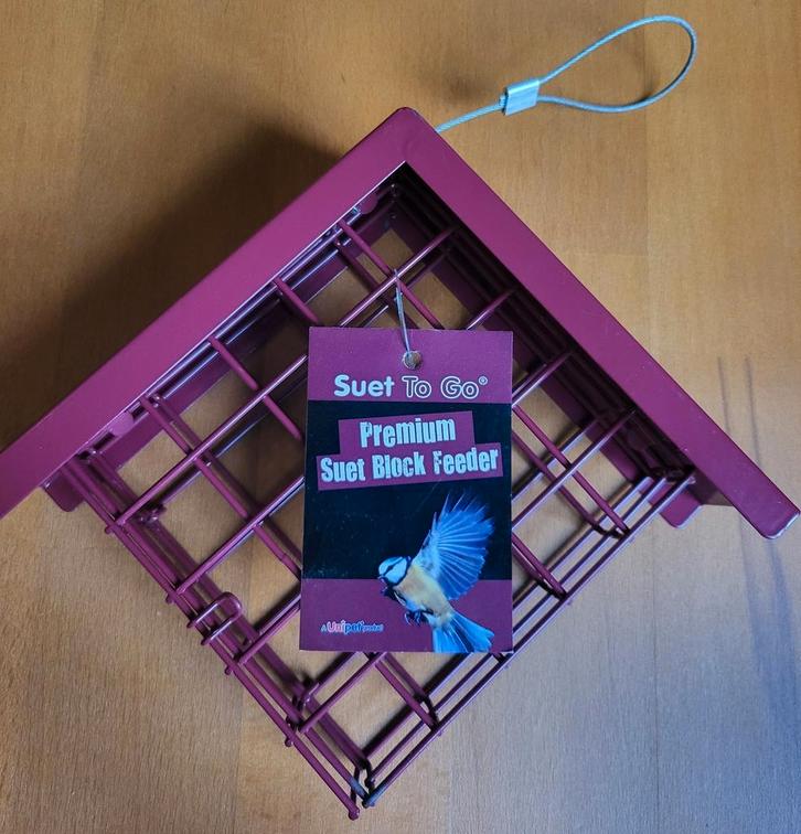 De Suet Vogelvoer blok houder met afdak- NIEUW, Tuin en Terras, Vogelhuisjes en Vogelbaden, Nieuw, Ophalen of Verzenden