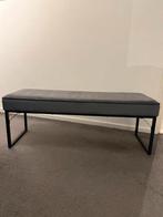 Bankje fluweel grijs, Huis en Inrichting, Banken | Voetenbanken en Poefen, Ophalen, Minder dan 50 cm, 100 tot 125 cm, Zo goed als nieuw