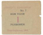 Noodgeld WO 1? - Bon voor 1 personen - Harderwijk 1916, Verzenden, 10 gulden, Los biljet