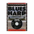 mondharmonica lesboek-Beginning Blues Harp + CD-, Muziek en Instrumenten, Bladmuziek, Mondharmonica, Les of Cursus, Ophalen of Verzenden