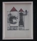 Karin Campfens, 'Eigen Haard is Goud waard'mooi gelijst, Antiek en Kunst, Ophalen of Verzenden