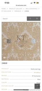 Behang (nieuw!) Amadeus KT Exclusive, Huis en Inrichting, Ophalen of Verzenden, Minder dan 10 m², Beige, Klassiek