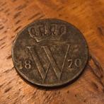 Halve cent Nederland 1870, Postzegels en Munten, Munten | Nederland, Ophalen of Verzenden, Koning Willem III, Overige waardes
