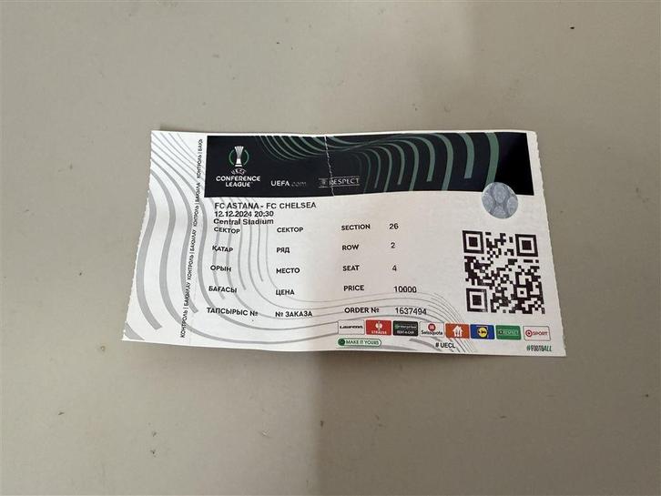 Toegangskaart Astana vs Chelsea - UEFA Conference League 202, Tickets en Kaartjes, Sport | Voetbal, Drie personen of meer, Maart