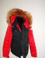 Moncler rood / zwart jas maat 4 / maat S, Moncler, Verzenden, Zo goed als nieuw, Rood