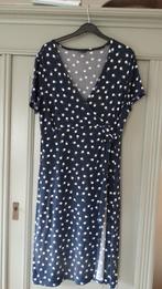 Taifun donkerblauw jurkje met stippenprint, maat 44, Kleding | Dames, Maat 42/44 (L), Zo goed als nieuw, Taifun, Onder de knie