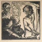 Jan Bakker (1891-1969) Houtsnede 'Verraden' uit circa 1944., Antiek en Kunst, Verzenden