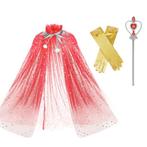 Prinsessencape + set-3/8 jaar-voor bij Belle prinsessenjurk, Kinderen en Baby's, Carnavalskleding en Verkleedspullen, Nieuw, 110 t/m 116