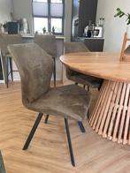 Vier eetkamerstoelen Olijf, Huis en Inrichting, Stoelen, Ophalen of Verzenden, Zo goed als nieuw, Overige kleuren, Vier