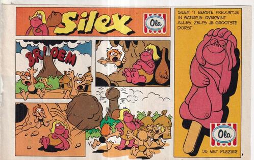 Retro reclame 1980 Ola ijs Silex strip de grootste dorst, Verzamelen, Retro, Ophalen of Verzenden