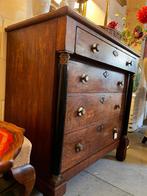 114) Antieke Hollandse empire ladenkast, Gebruikt, ., ., Minder dan 100 cm