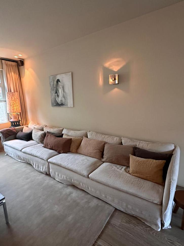 Soderhamn bank met Bemz natural linen hoezen, Huis en Inrichting, Banken | Complete zithoeken, Gebruikt, Stof, Ophalen