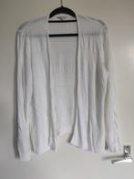 Wit ajourgebreid open vestje lange mouwen MS Mode maat XL/48, Wit, Trui of Vest, Ophalen of Verzenden, MS Mode