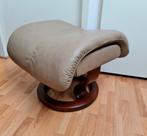 Stressless hocker poef voetenbank lever kleur leder zgan, Ophalen, Modern interieur design, Minder dan 50 cm, Gebruikt