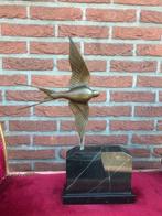 zwaluw in de vlucht, brons en marmer, Ophalen of Verzenden, Brons