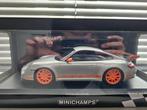 Minichamps Porsche 911 gt3rs Zilver 1:18, Ophalen of Verzenden, Nieuw, Auto, MiniChamps