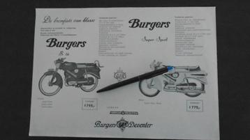 Burgers bromfiets folder B36 en Super Sport