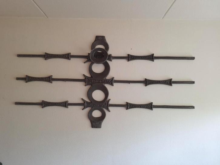 Metalen Wanddecoratie  mid century, Huis en Inrichting, Woonaccessoires | Wanddecoraties, Gebruikt, Ophalen