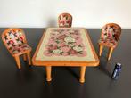 Vintage blikken tafeltje met 3 stoelen, Ophalen of Verzenden
