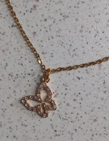 Strass vlinder ketting "nieuw" ook leuk als cadeautje  beschikbaar voor biedingen