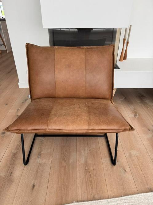 Loods5 fauteuil, Huis en Inrichting, Stoelen, Gebruikt, Eén, Leer, Bruin, Ophalen