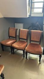 Eetkamerstoelen antiek old red velvet, Ophalen