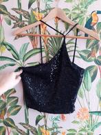 Zwart glitter top maat M, Ophalen of Verzenden, Zo goed als nieuw, Zwart