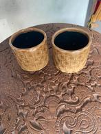 2 kleine bloempotjes binnen, Rond, Binnen, Ophalen of Verzenden, Zo goed als nieuw
