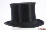 chapeau Claque Klaphoed hoge hoed Patent zwart zijde 54 = XS, Hoed, Ophalen of Verzenden, 57 cm (M, 7⅛ inch) of minder, Gedragen