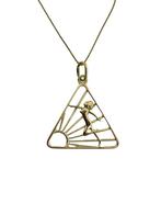 14 Karaat Gouden Hanger Naturisten Symbool - Vrouw, Overige voorstellingen, -, -, Ophalen of Verzenden