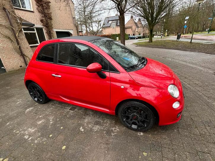 Fiat 500C 0.9 85pk Turbo Twinair 2014 Rood lage km stand, Auto's, Fiat, Particulier, 500C, Benzine, A, Cabriolet, Handgeschakeld