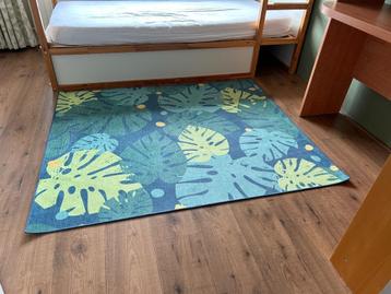 vloerkleed kleed ikea urskog kindertapijt groen blauw blader beschikbaar voor biedingen