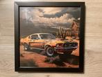 Foto FORD MUSTING Oldtimer.achter glas ingelijst, Ophalen of Verzenden, Nieuw, Auto's