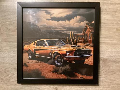 Foto FORD MUSTING Oldtimer.achter glas ingelijst, Verzamelen, Automerken, Motoren en Formule 1, Nieuw, Auto's, Ophalen of Verzenden