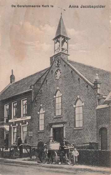 AZ214 Anna Jacobapolder Kerk met volk 1926 beschikbaar voor biedingen
