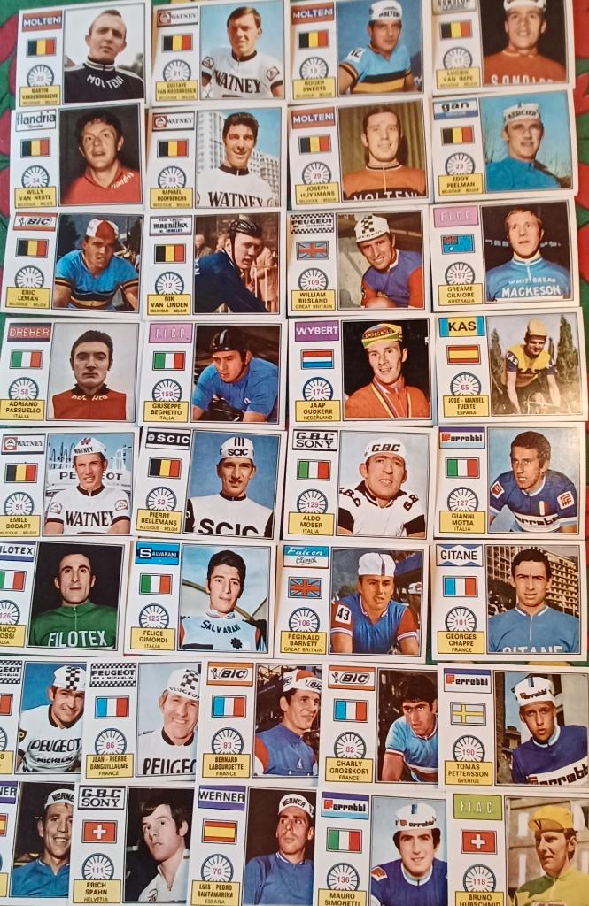 34 x Panini - kaartjes // Sprint 72 // wielrennen //, Hobby en Vrije tijd, Stickers en Plaatjes, Zo goed als nieuw, Plaatje, Verzenden