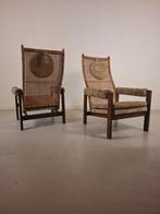 2x Vintage design fauteuil P.J. Muntendam design stoelen, Ophalen of Verzenden, Gebruikt, Minder dan 75 cm, 50 tot 75 cm