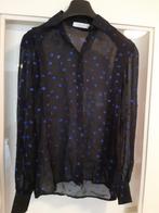 Blouse Costes maat XS, zwart met blauwe glitter polkadots, Kleding | Dames, Blouses en Tunieken, Zwart, Ophalen of Verzenden, Zo goed als nieuw