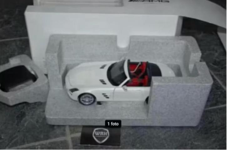 1:18 Mercedes SLS AMG Cabriolet white Minichamps in box WRH, Hobby en Vrije tijd, Modelauto's | 1:18, Zo goed als nieuw, Auto