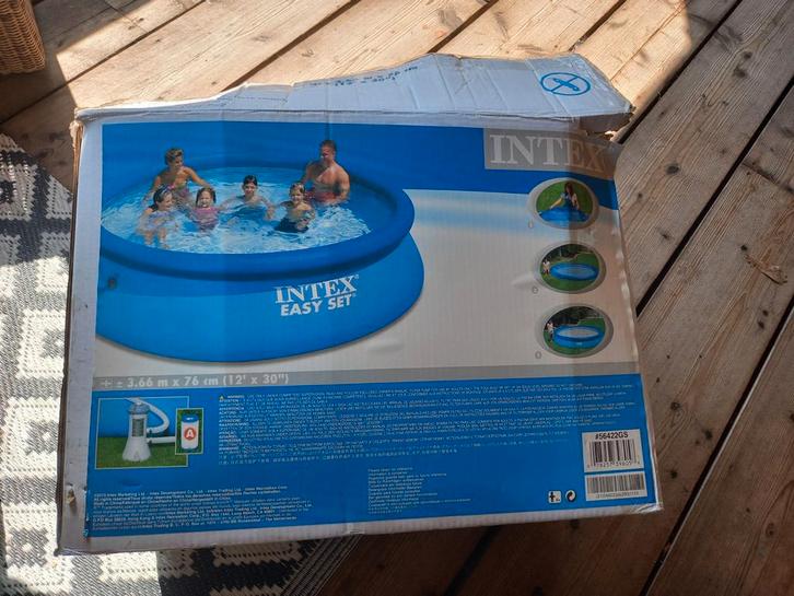 Intex Easy set zwembad. 3.66 cm x 76 cm. Met toebehoren., Tuin en Terras, Zwembad-toebehoren, Zo goed als nieuw, Afdekzeil, Ophalen