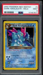 Dark Feraligatr Holo PSA 9 - 5/105 - Neo Destiny 2002, Ophalen of Verzenden, Zo goed als nieuw, Losse kaart, Foil