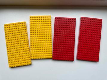 LEGO Bouwplaten 10x20 - Rood & Geel (4 stuks) beschikbaar voor biedingen