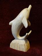 Houten beeldje dolfijn handgemaakt Indisch houtsnijwerk, Ophalen of Verzenden