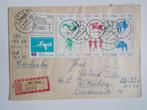 DDR, Envelop Gefrankeerd Met Blok Olympische Spelen 1972., Postzegels en Munten, Brieven en Enveloppen | Buitenland, Envelop, Ophalen of Verzenden