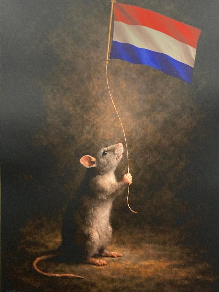 ArtRat : Ingelijste print. Inclusief certificaat., Ophalen of Verzenden