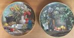 2 Sierwandborden, porselein, Mosa,  Kees van den Berg, Antiek en Kunst, Antiek | Wandborden en Tegels, Ophalen of Verzenden