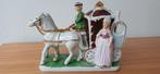 Puntgaaf barok porseleinen koets met paarden, Ophalen of Verzenden