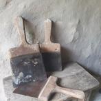 set (3)oud verweerd stukadoorsgereedschap troffel spatel, Antiek en Kunst, Ophalen of Verzenden